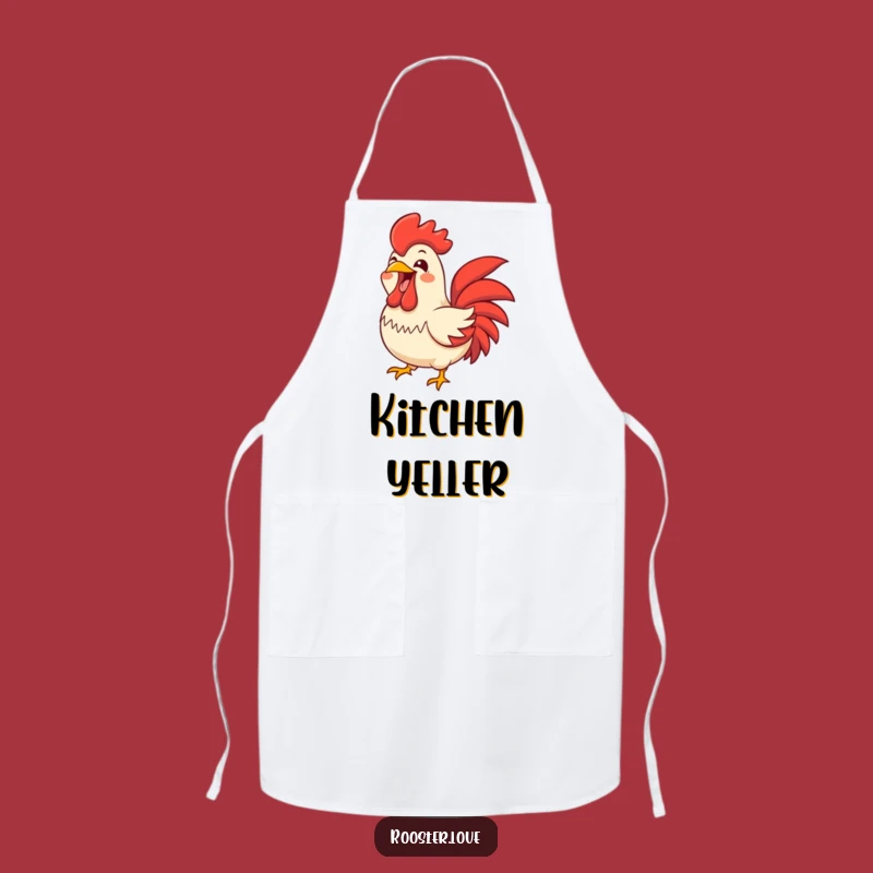 Funny Rooster Squawk Apron - Cook with Joyful Noise, Great Gift!
