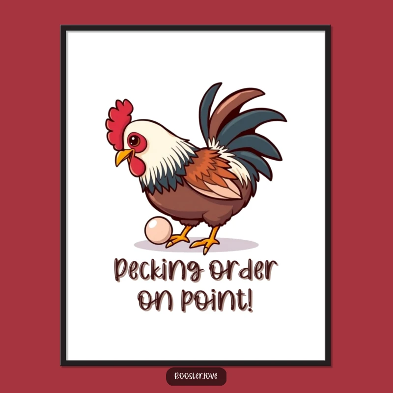 Free Printable Wall Art: Funny Rooster Button, Downloadable DIY Decor for Playroom