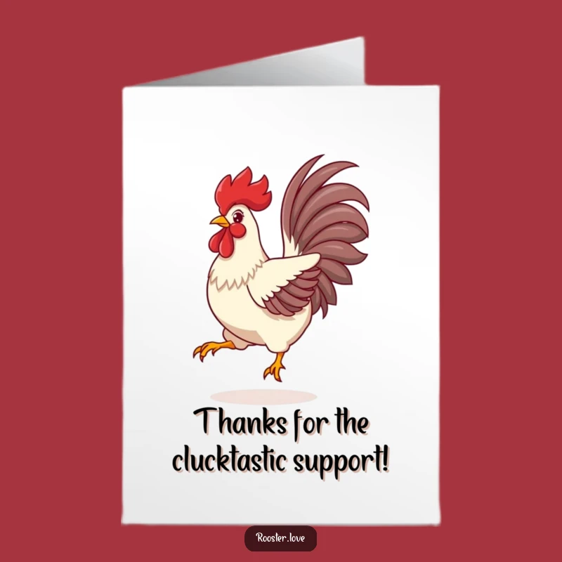 Free Printable Funny Rooster Thank You Card - Feathered Gratitude Downloadable Gift