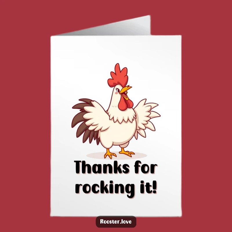 Free Printable Thank You Card: Funny Rooster Morning, DIY Downloadable Gift