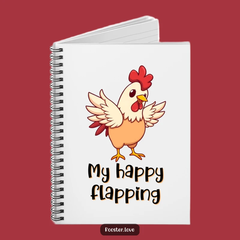 Funny Rooster Flapping Notebook - Capture Ideas with Joyful Flair