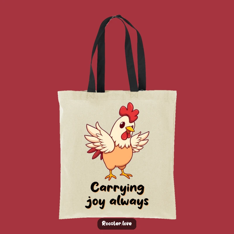 Funny Rooster Flapping Tote Bag - Carry Your Joy Anywhere!